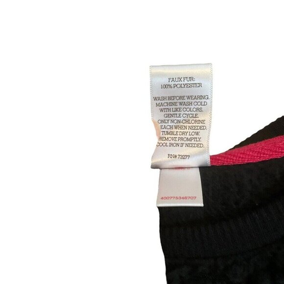 Sonoma Ladies Intimates Black Fleece Size M Sweatshirt Soft Fluffy Cozy Top - Picture 5 of 6